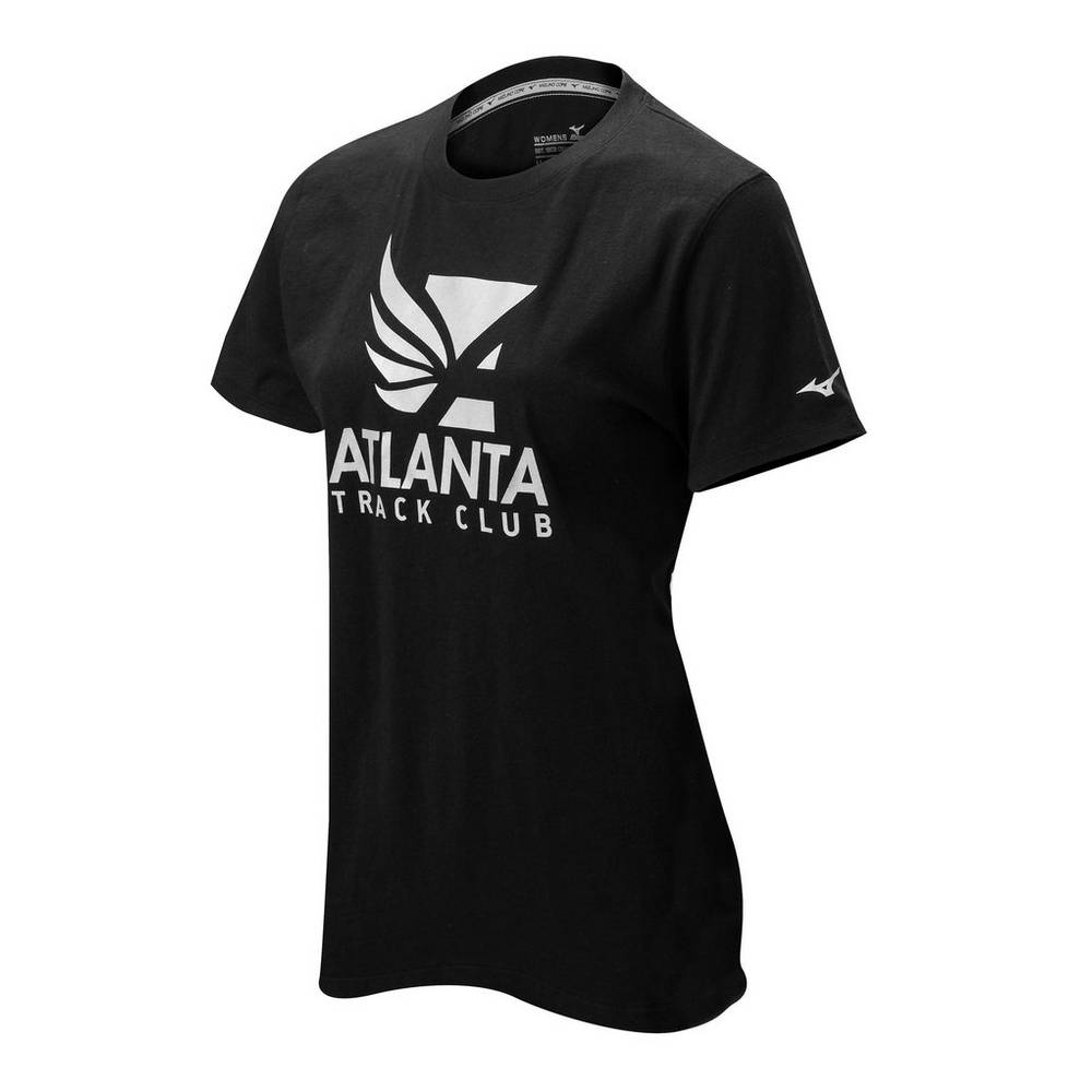 Camisetas Mizuno Atlanta Track Club Sport Mujer Negras Comprar FYPU-62485